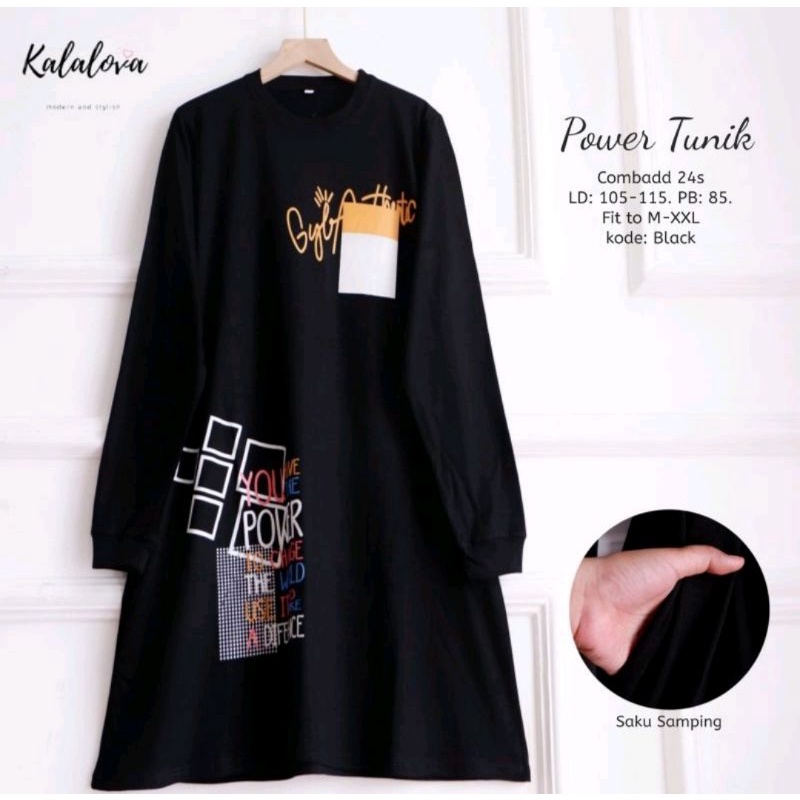 Tunik Bahan Kaos Terbaru Jumbo Import Muslim. Tunik kekinian original by Kalalova. Power Tunik LD