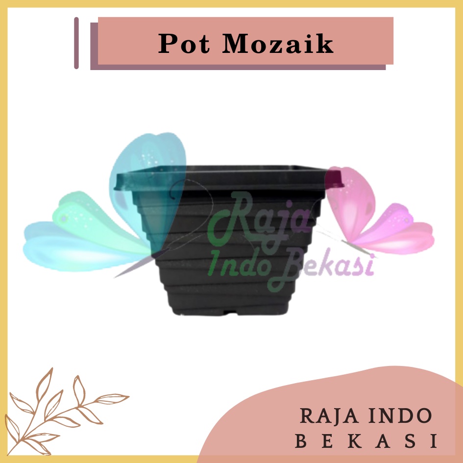 Pot Mozaik 21 Hitam By Garden Of Love Pot Bunga Plastik Murah Mirip Pot Kenanga 21 Bkn  Pot Tawon 21