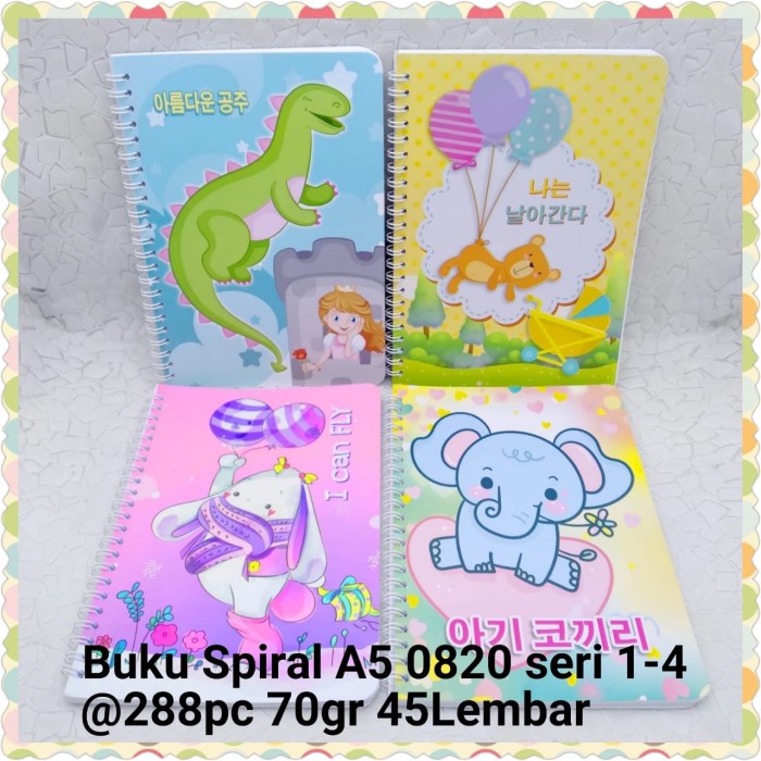 

Buku ring / spiral book a5 cute animal