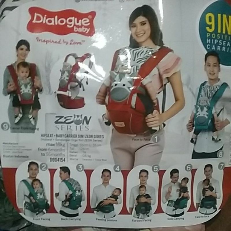 Lsmd BARU !! DGG4154 ZEON HIPSEAT + GENDONGAN ERGO 9 IN 1