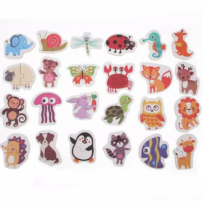 

14.84Ftgrdujh- 24 Pcs Animal Puzzle -Toko-Boneka.