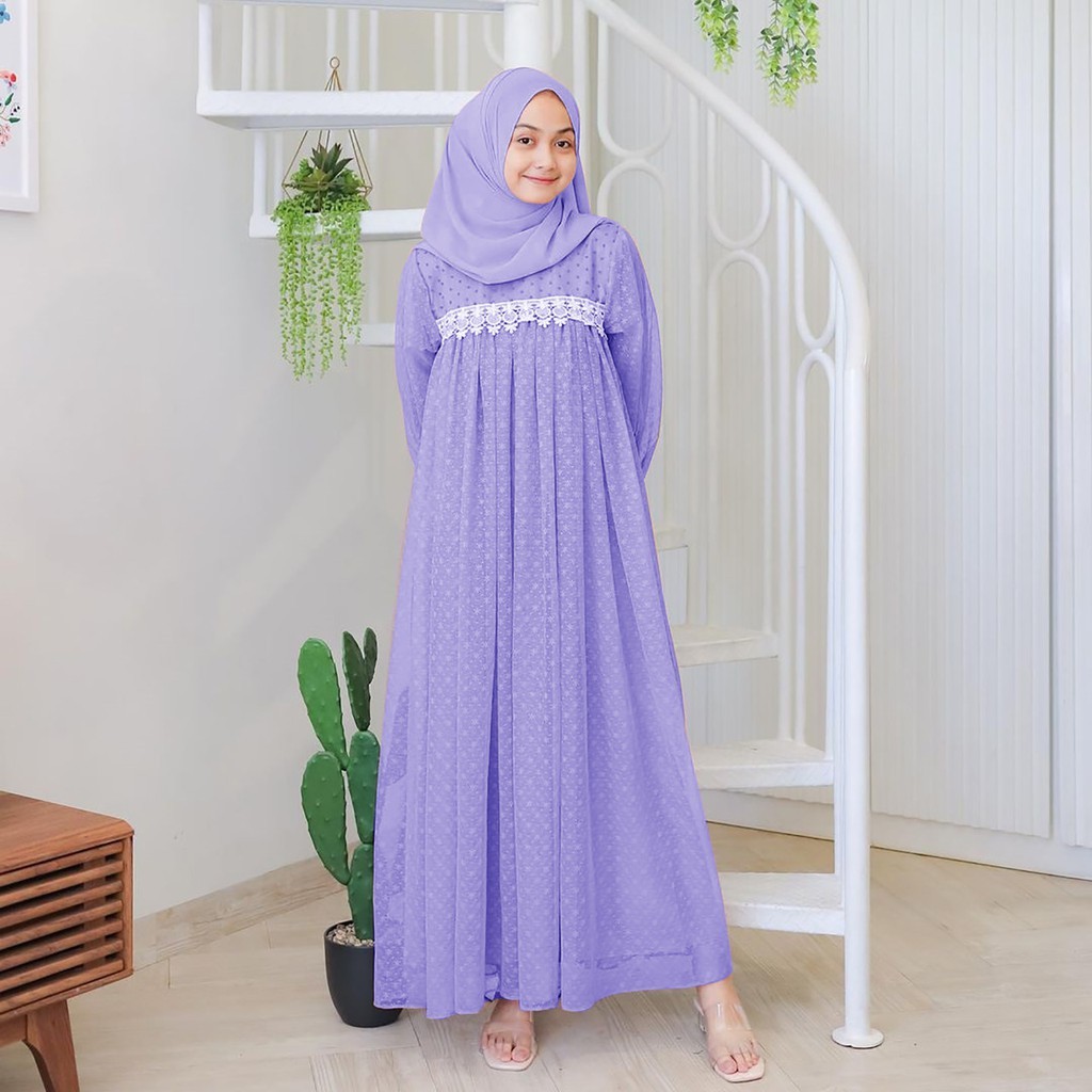 Ivora Maxy Dress Muslim Brukat l Kondangan Dres l Gamis Edisi Lebaran Terlaris