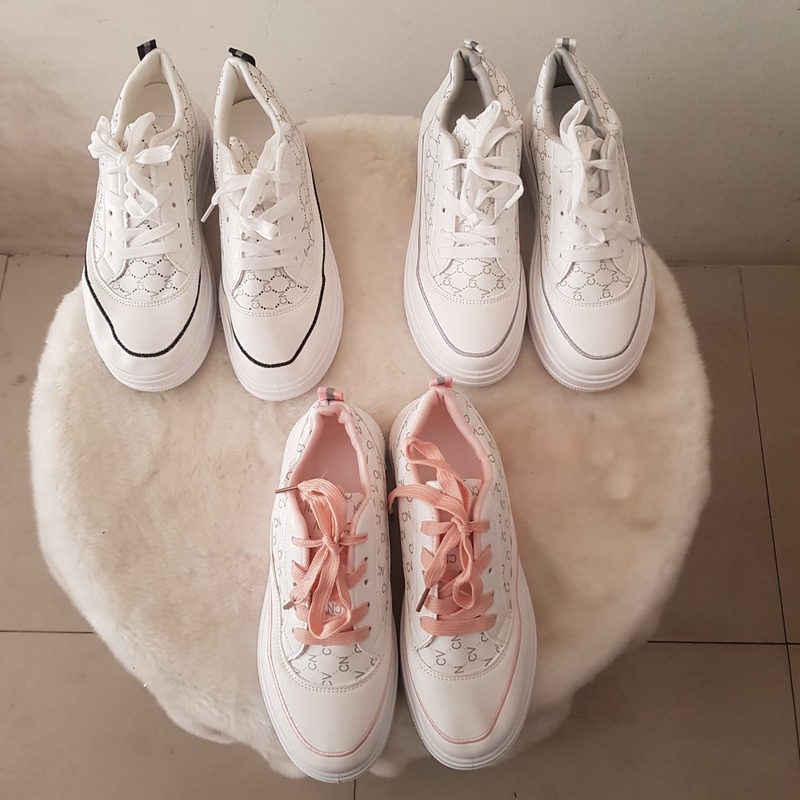 DDS10978 Sepatu sneakers wanita import sepatu olahraga terbaru murah sepatu fashion modis kekinian Cod Jakarta