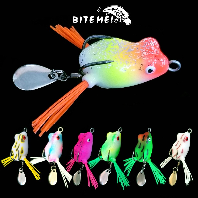 1 Pc Umpan Pancing Soft Bait Bentuk Katak Mata 3d Bahan Plastik Ukuran 3cm / 4.2g