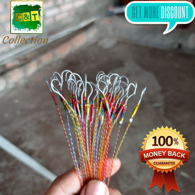 Kail Pancing Urek Belut Pancing Belut Kail Belut India Bahan Baja ( Satu Set)