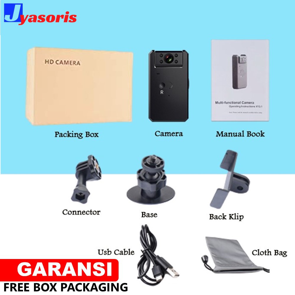 CCTV WIFI MINI IP CAMERA SPY CAM KAMERA PENGINTAI MINI WIFI KECIL SPYCAM TERSEMBUNYI 4K 1080P JS37