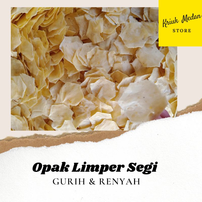 

COD - Opak Limper Segi / Opak Singkong Mentah / Opak Ubi Kayu / Opak Singkong 500 Gram - 1 Kg