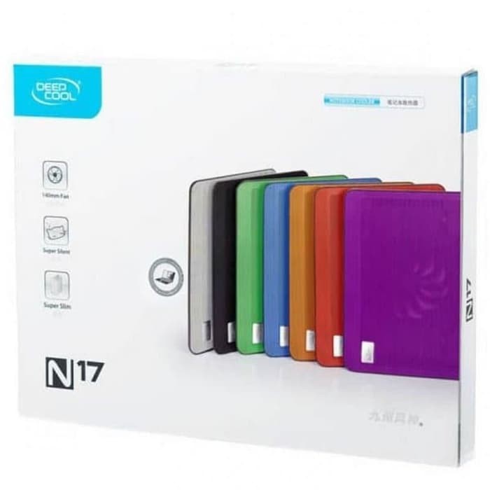 Laptop Cooler Deepcool N17 - Black Notebook Cooler Coolingpad Pending Kipas Hydro Bearing Silent Original Garansi Resmi