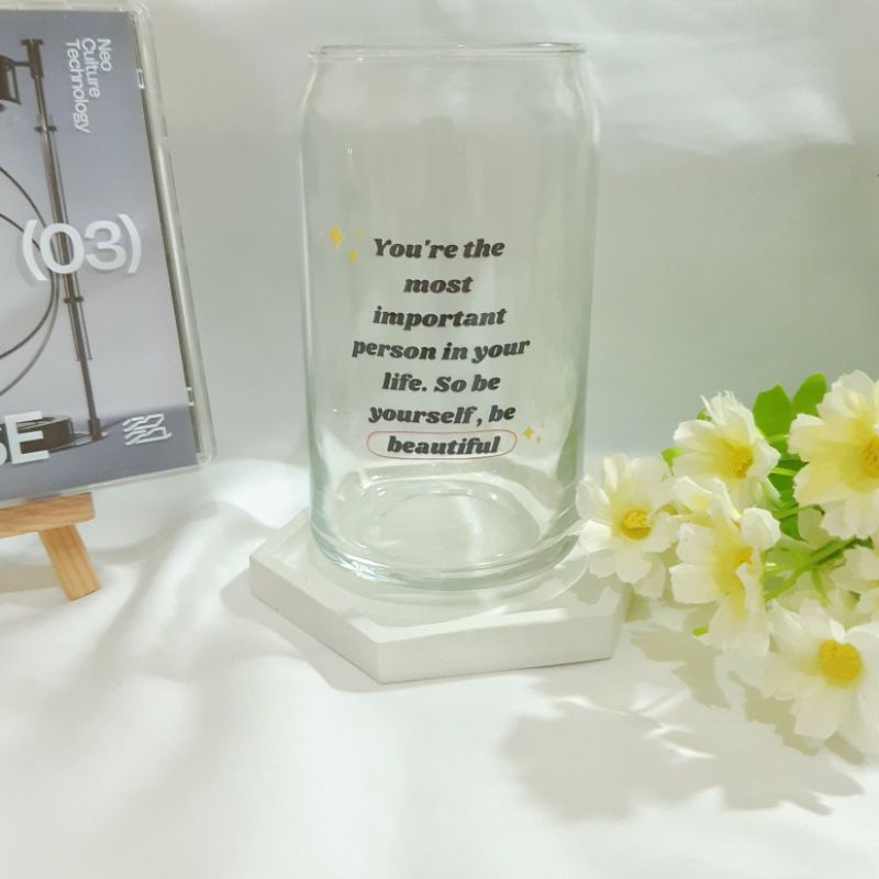 [Gelas Aesthetic NCT] NCT U beautiful popcan glass gelas aesthetic korea