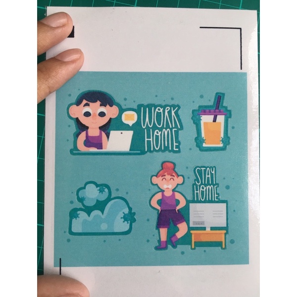 WFH sticker Sticker Work From Home Stiker Stay at Home Tumblr Murah Aesthetic