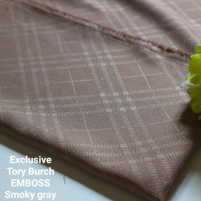 Kain Exclusive Tory Burch Motif Emboss Shopee Indonesia