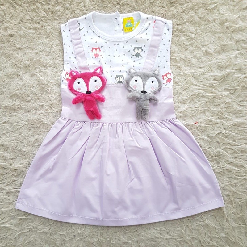 baju bayi Twin fox dress