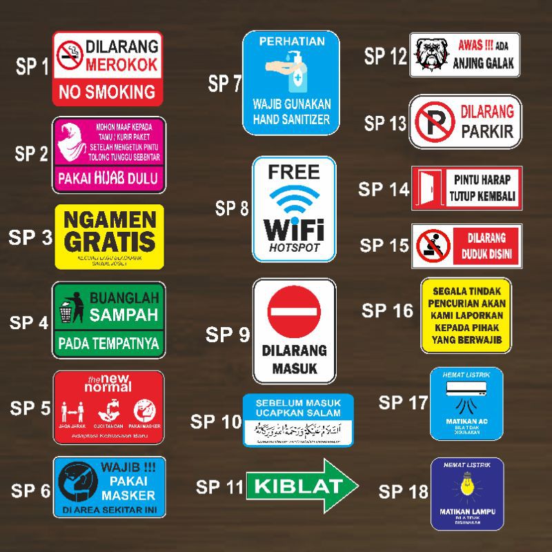 

stiker himbauan dilarang peringatan sticker part 2