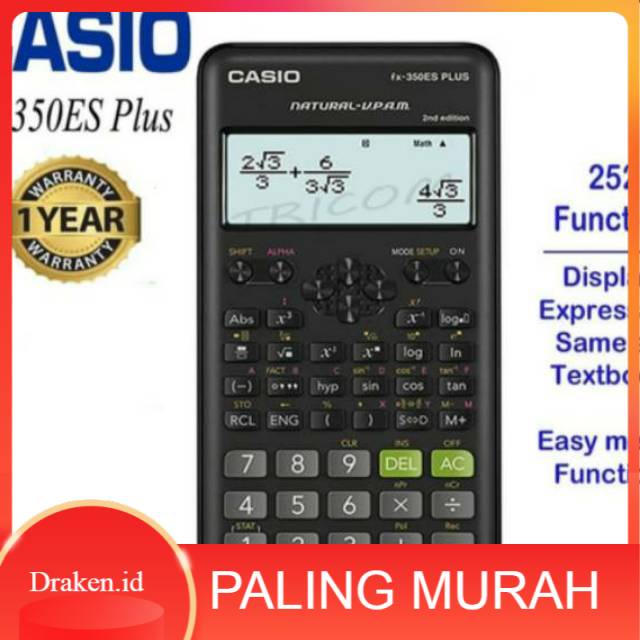 

[COD} Kalkulator Scientific Casio Fx 350 Es Plus Original