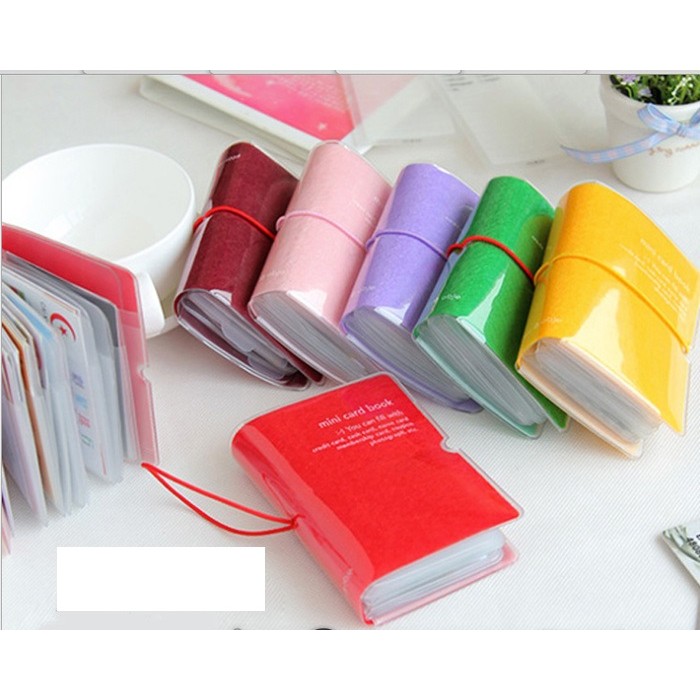 

COLORFUL CARD ORGANIZER BUKU TEMPAT SIMPAN KARTU BAHAN TEBAL KARET