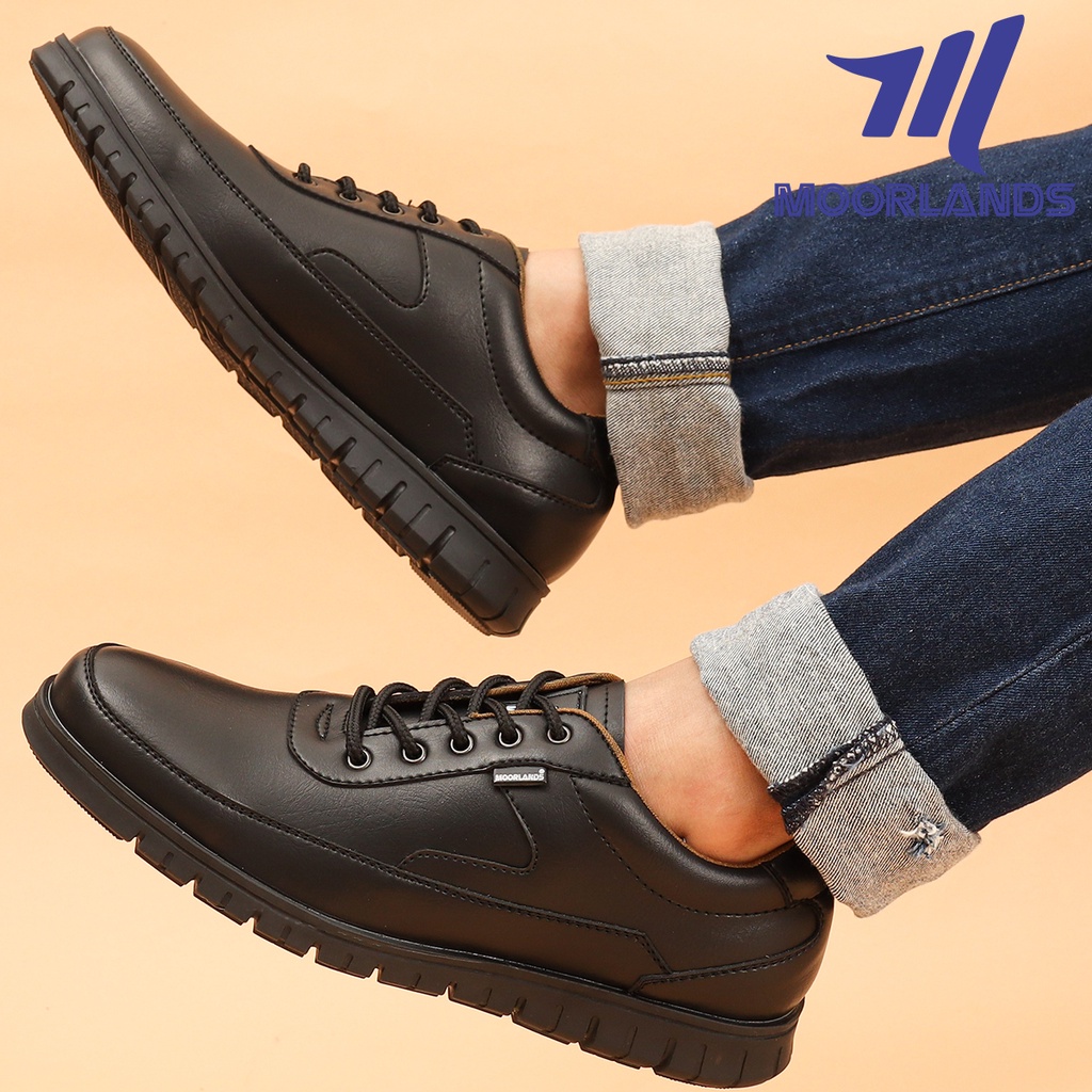 ORIGINAL MOORLANDS Sepatu Casual Pria Kulit Sepatu Cowok Kekinian Sepatu Kasual Pria Kulit