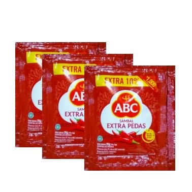 Abc Sambal Extra Pedas Sachet 18gr isi 10 pcs