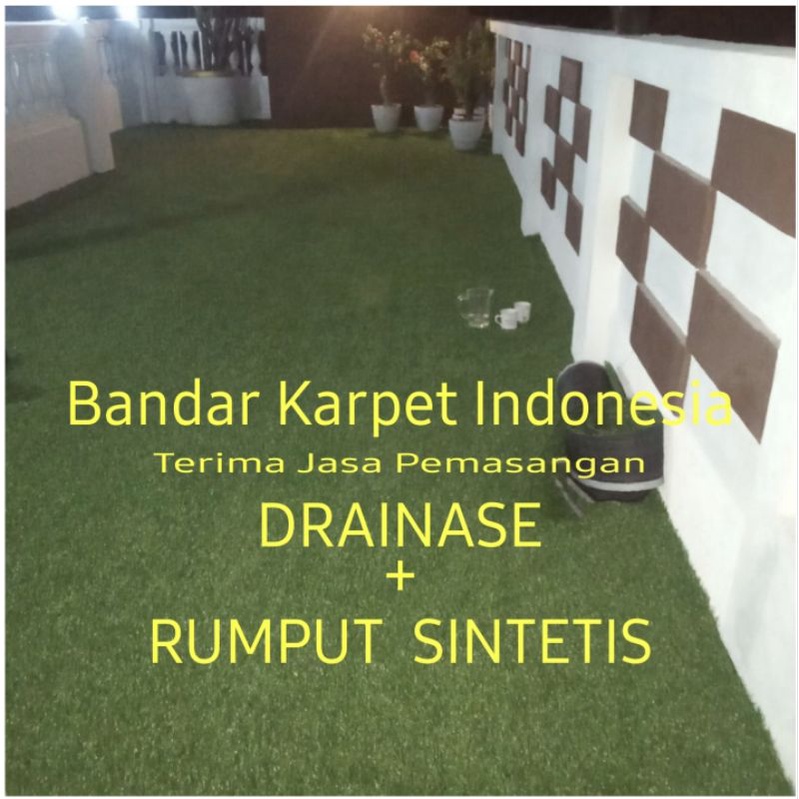 Jasa pemasangan Drainase dan Rumput Sintetis