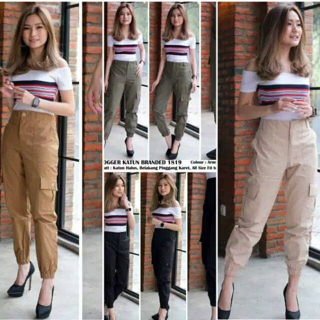 JOGGER CARGO PANT CELANA PANJANG WANITA