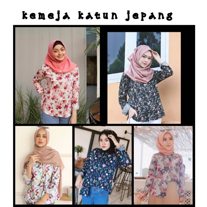 BISA COD / PATTERN SHIRT/KEMEJA MOTIF KATUN JEPANG/ BAJU WANITA /KEMEJA KATUN WANITA/ KEMEJA BUSUI