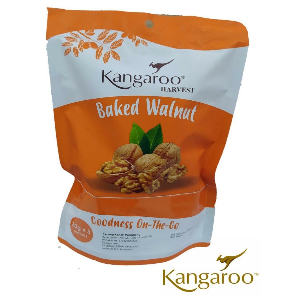 

Kangaroo Baked Walnut 100gr (20gx5pcs)