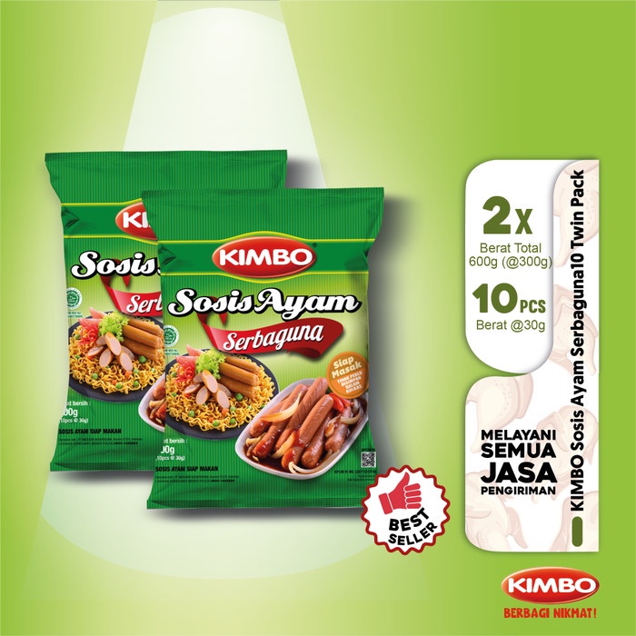 

Instant-Camilan- Kimbo Sosis Ayam Serbaguna10 Twin Pack -Camilan-Instant.