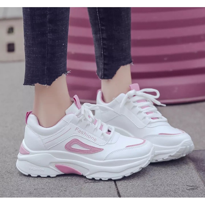 PROMO 5.5 SALE Sepatu Sneakers Tali Wanita Fashione Korea HR37-3