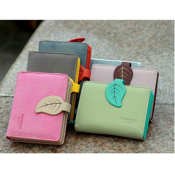 YA 062 - Wallet / Dompet Wanita Lipat Mini fashion korea Daun