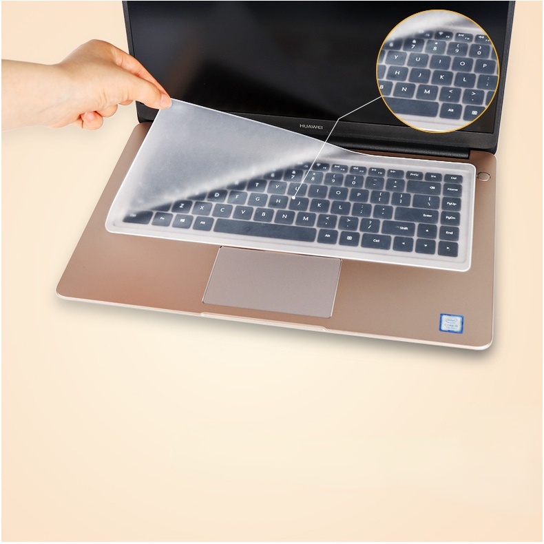 Film Pelindung Keyboard Komputer Laptop Universal Bahan Silikon Transparan Ukuran 14 15 17 Inch