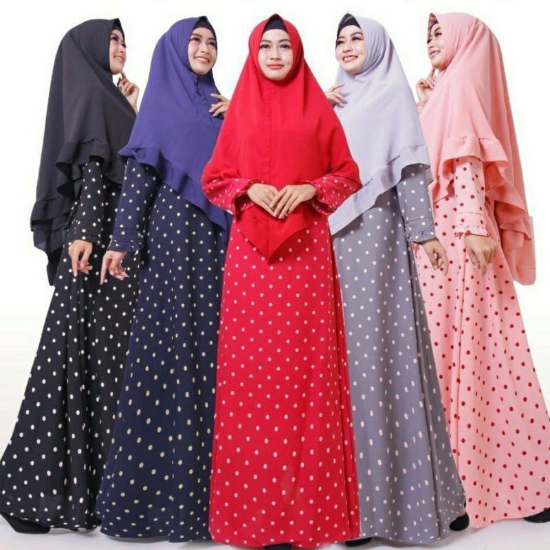 POLKADOT KLOK|GAMIS MONALISA|GAMIS MURAH|GAMIS MAYUNG|BEST