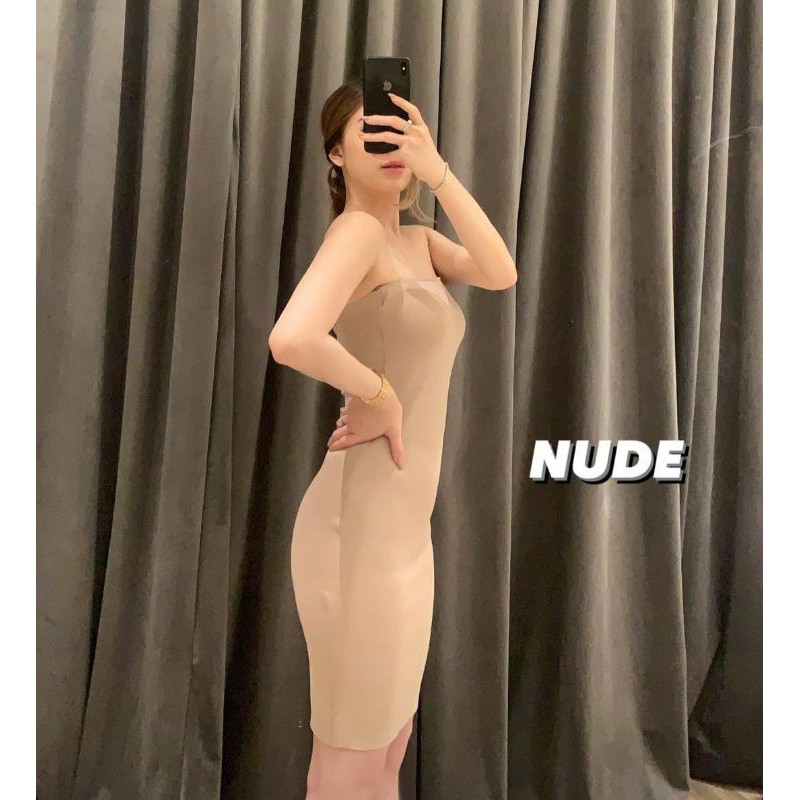 Goulding Inner Dress Nude Size M Kemben Keren Mewah Elegant Murah Bodycon Pesta Lucu Modis Baju