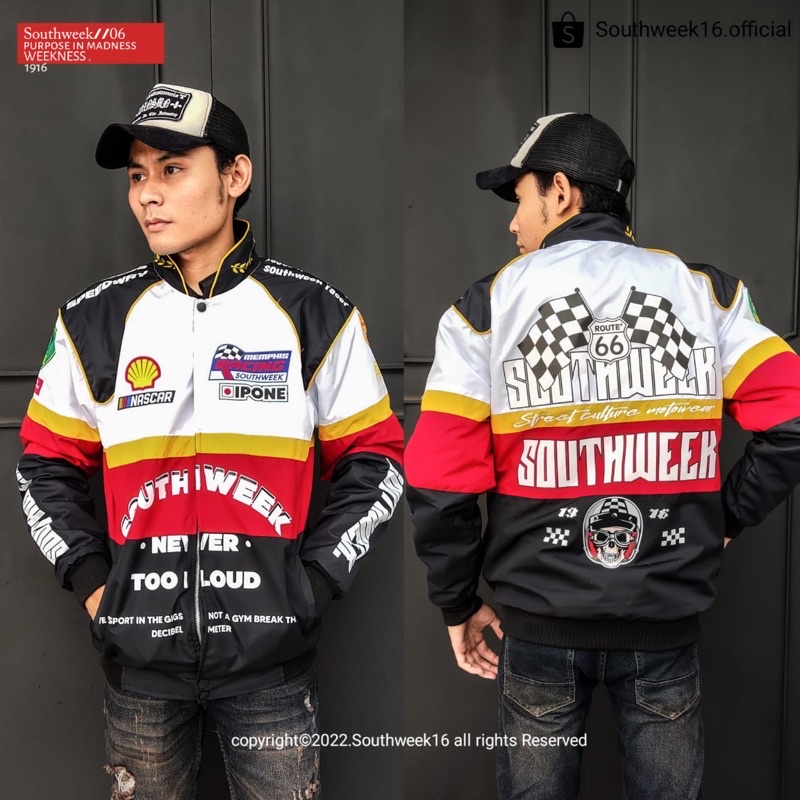 SOUTHWEEK | Nascar Jacket Motowear Racing Addiction - Jaket Motor Pria/Wanita-5