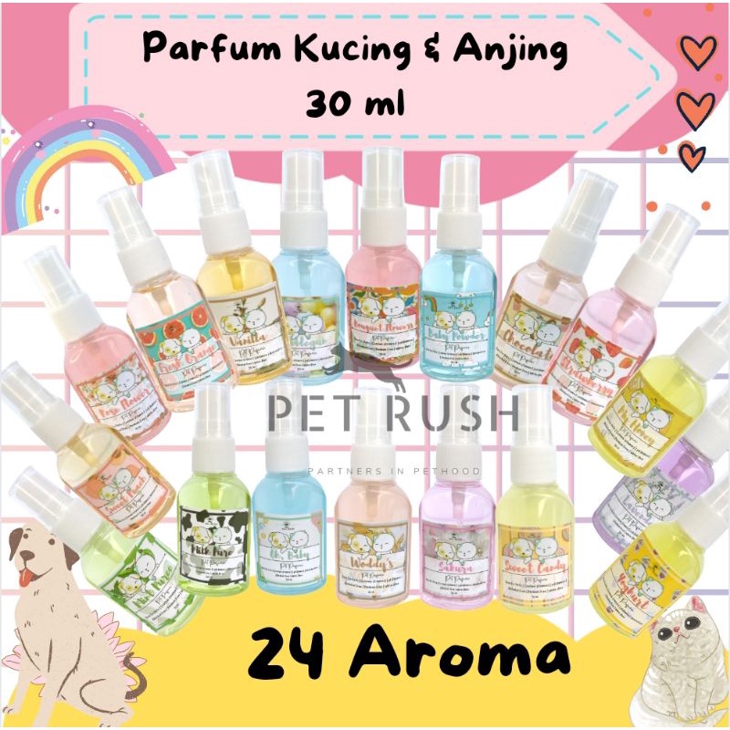 PARFUM KUCING | MINYAK WANGI KUCING 30 ML | 24 AROMA FRESH