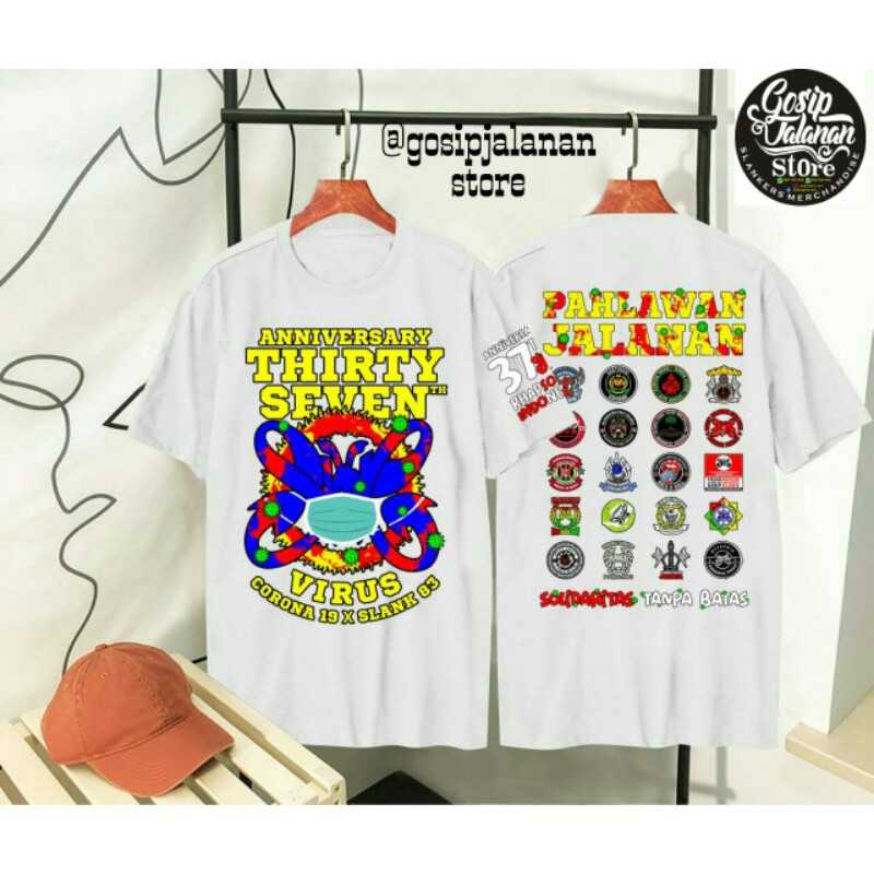 KAOS ANIVERSARY 37 SLANK//100% ORIGINAL SLANKERS//KAOS DISTRO//T-SHIRT SLANK//KAOS COD