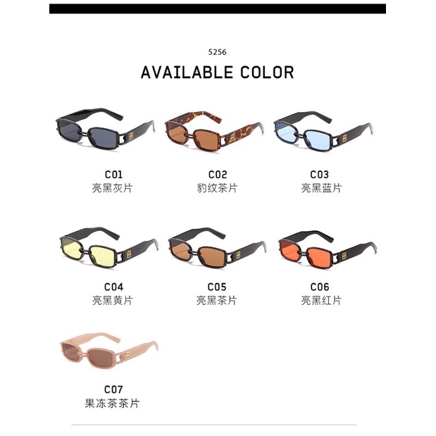 Kacamata【13】ins retro fashion men and women sunglasses