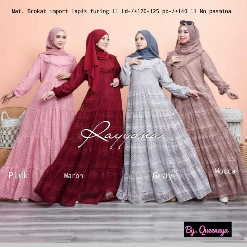 GAMIS RAYON BUSUI DRESS CRINKLE TERBARU BAHAN SHAKILA BAJU LEBARAN