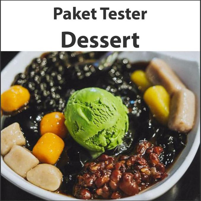 

Paket Tester Dessert (Pudding, Grass Jelly, Popping Boba, Qball, etc).