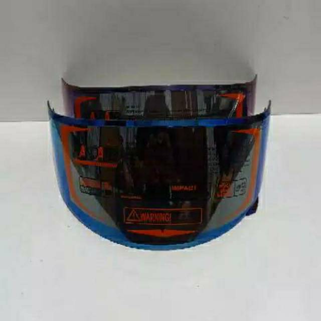 ( COD) KACA VISOR HELM FLAT NHK RX9 GM RACE PRO PNP IRIDIUM BLUE SILVER Hitam Bening Clear
