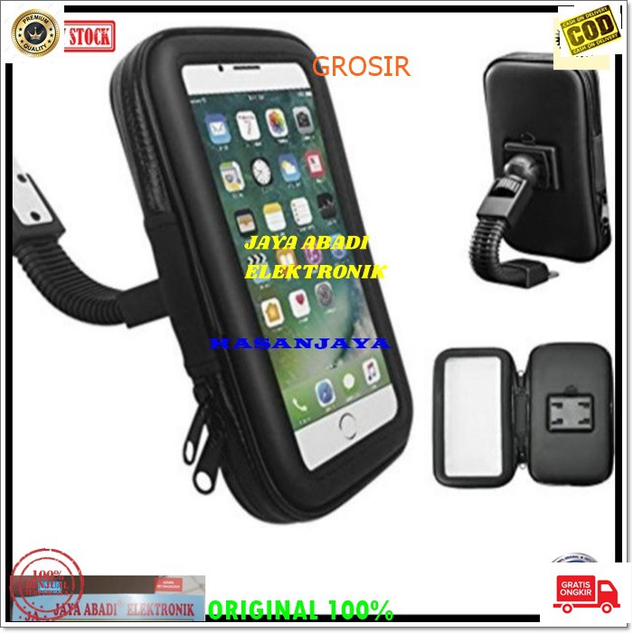 J146 HOLDER SEPEDA MOTOR 6.5 INCI SPION WATERPROOF STAND MOUNT PENGAMAN GANTUNGAN HP PEGANGAN GPS JEPIT KACA PENJEPIT JEPITAN BREKET BRACKET SPION MOTOR WATERPROOF COCOK BUAT OJOL ATAU PRIBADI AGAR LEBIH MUDAH SAAT MENGGUNAKAN MAP SANGAT AAN BISA