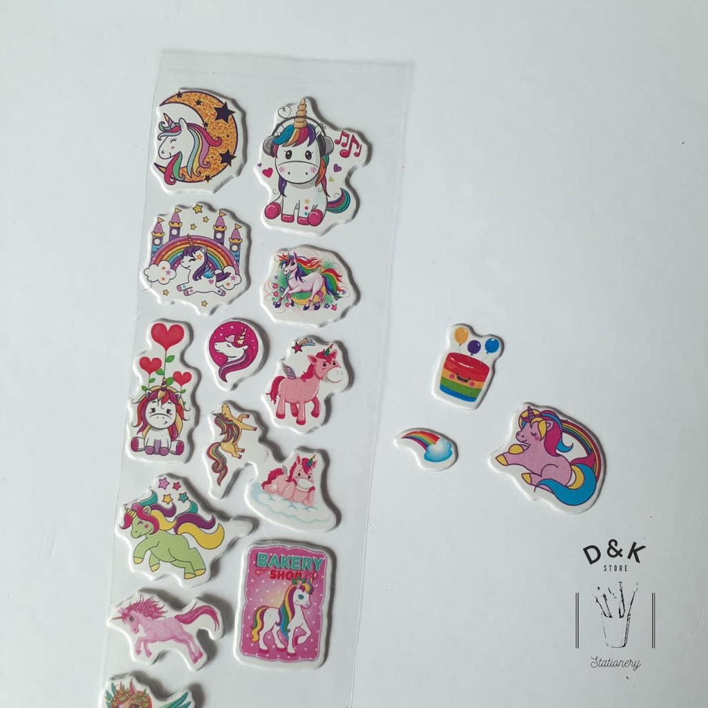

Stiker Timbul Unicorn