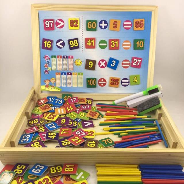 Alat Peraga Aritmatika Magnetic Wooden Board Matematika Dasar 1 100 Alat Bantu Belajar Shopee Indonesia