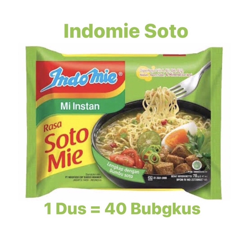 

〖Indomie Soto | 1 Dus - 40 Bungkus | Mie Mi instant Rasa Soto Indomie Soto〗