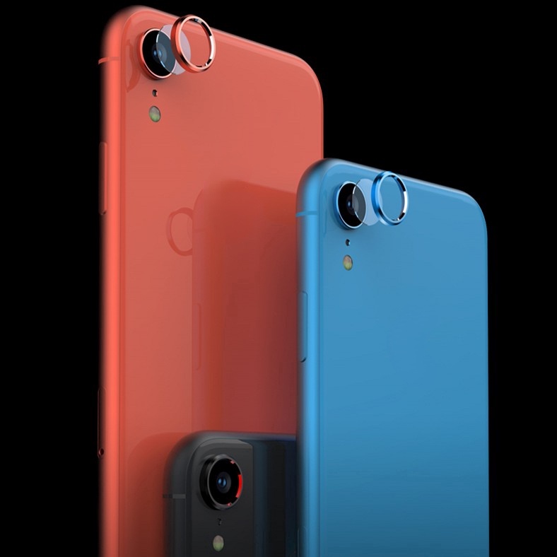 2 In 1 iPhone XR Back Rear Camera Lens Case Ring Cover Protector