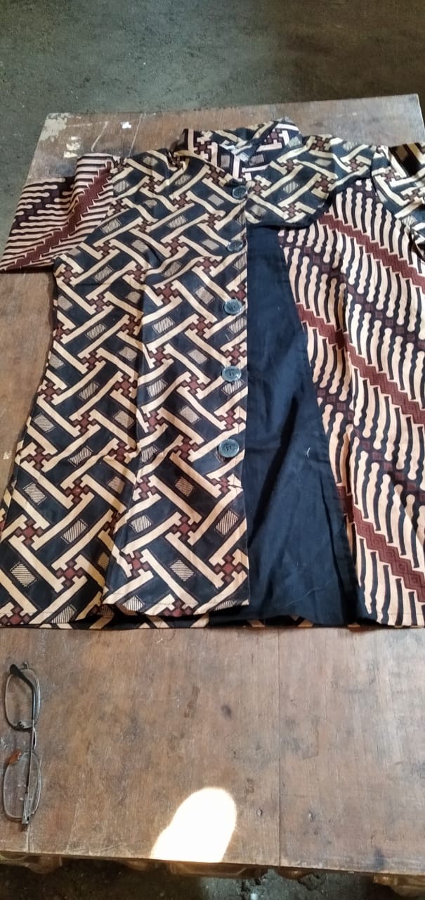 Batik Dolby Dolbi Dobby Doby Tenun Sutra Tulis Katun Atbm Baron Atasan Batik Wanita Sogan Srg308