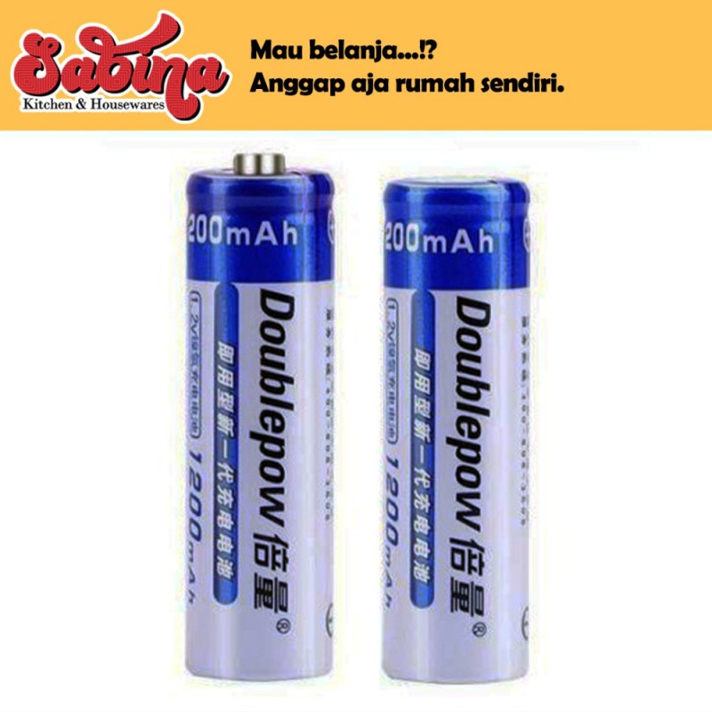 Batu Baterai AA Alkaline Rechargeable 2 Pcs 1200mAh