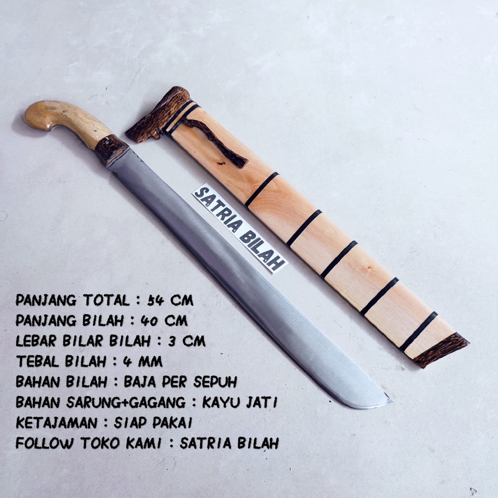 SATRIA BILAH GOLOK Asli Cibatu Baja Per