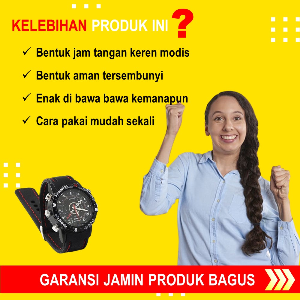 KAMERA PENGINTAI MINI TANPA KABEL CAMERA CCTV MINI KECIL JAM TANGAN KAMERA TERSEMBUNYI TANPA WIFI SPYCAM SPY CAM IP HIDDEN CAMERA PENGINTIP MATA MATA JS153