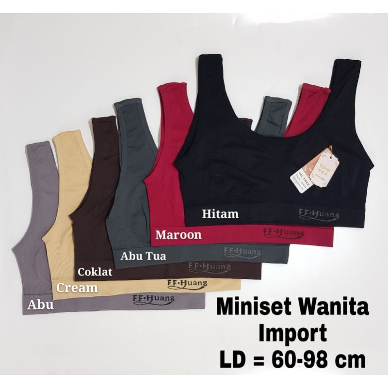 Miniset Seamless / Sport Bra / Miniset Wanita Import