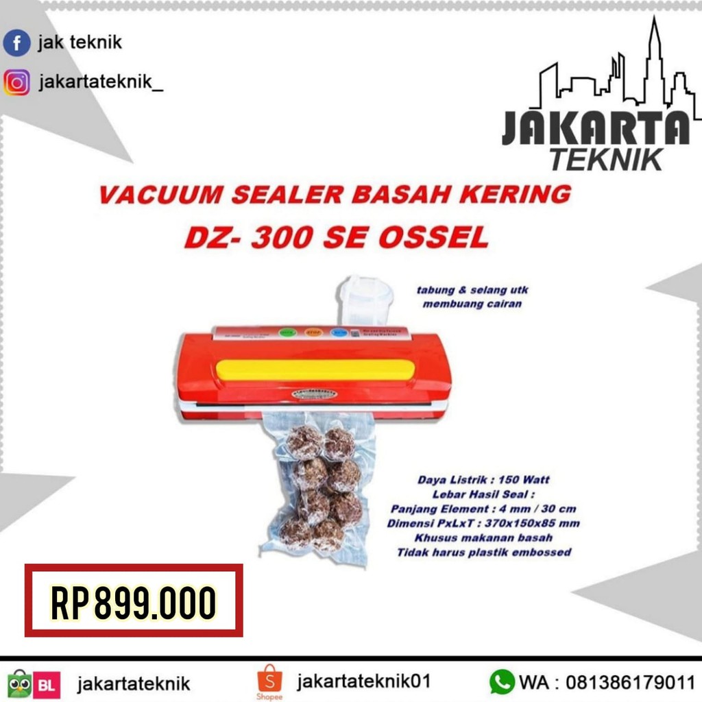 Vacuum Sealer Ossel Vakum Makanan Basah Vacuum Makanan Basah Ossel