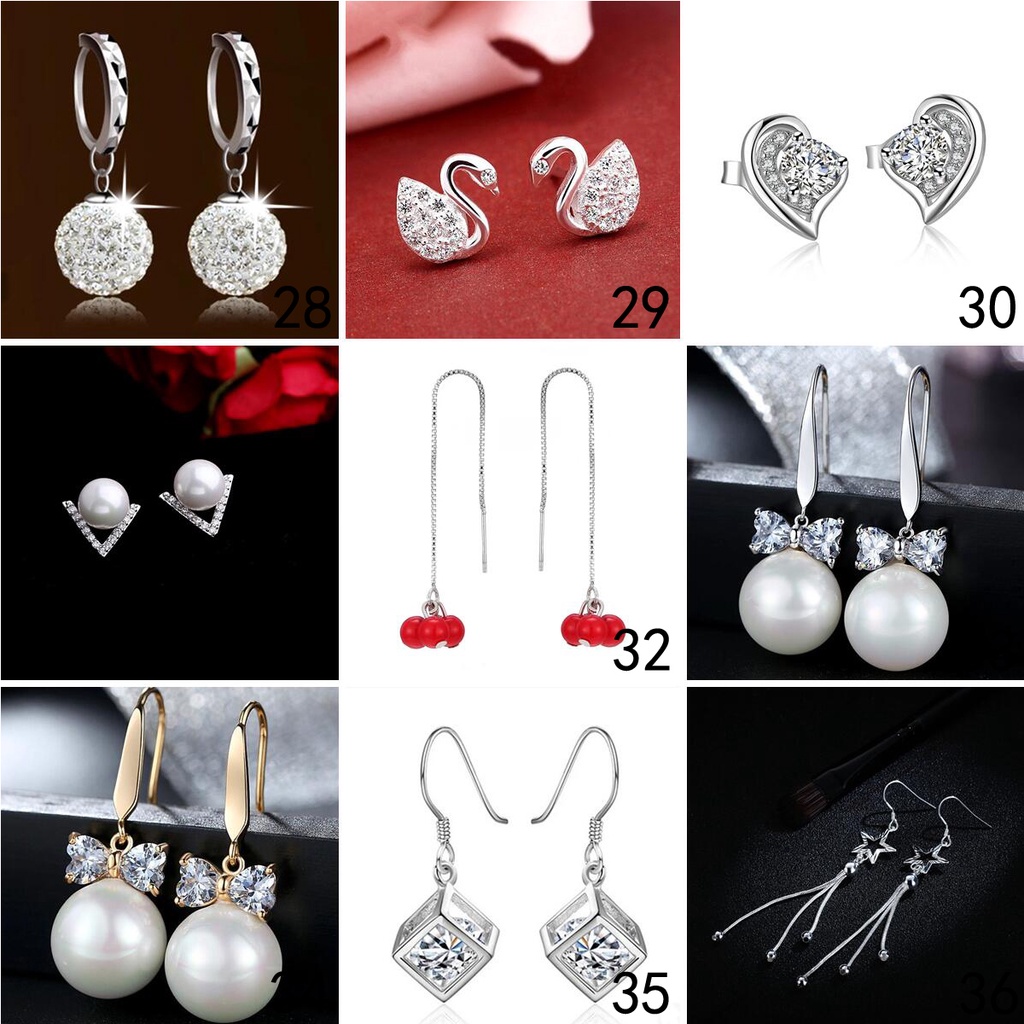 925 anting-anting perak murni, Busana sederhana, Anting-Anting wanita, Perhiasan Fashion Korea, Aksesoris telinga ED007